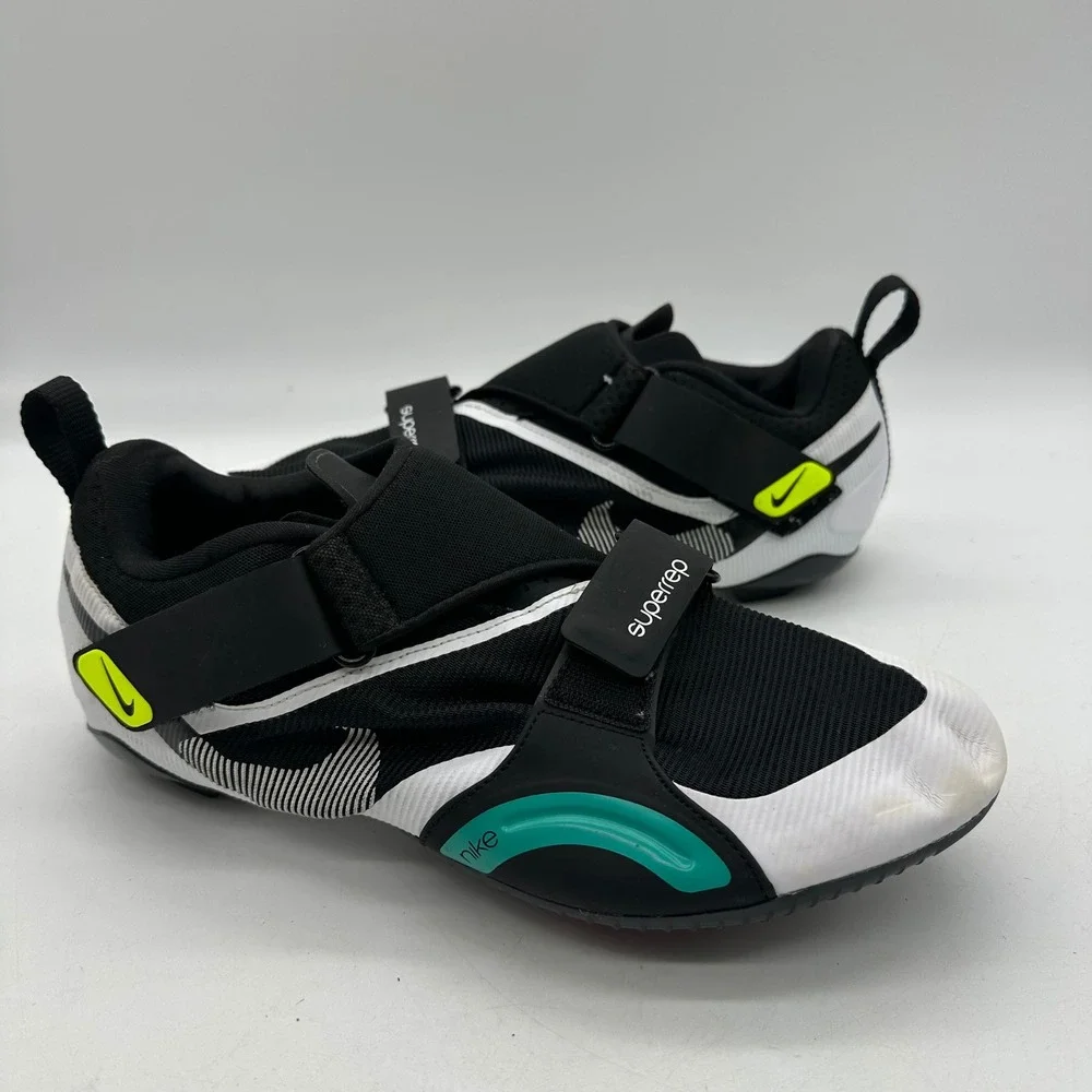 Nike CW2191-083 Mens 11.5 SuperRep Cycle Cleats Black Emerald Cycling Spin Shoes